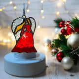 Glass Cover- The Angel of Hope, Christmas Red