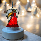 Glass Cover- The Angel of Hope, Christmas Red