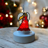 Glass Cover- The Angel of Hope, Christmas Red