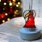 Glass Cover- The Angel of Hope, Christmas Red