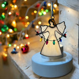 Glass Cover- The Angel Gabriel w/ Christmas Lights (NOT an interchangeable Swag of Lights)