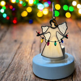 Glass Cover- The Angel Gabriel w/ Christmas Lights (NOT an interchangeable Swag of Lights)