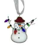 Swittle- Snowman RED HAT Ornament