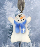 Swittle- Snowman with Scarf Ornament