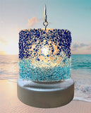 Glass Cover- Blue Ocean Swirl