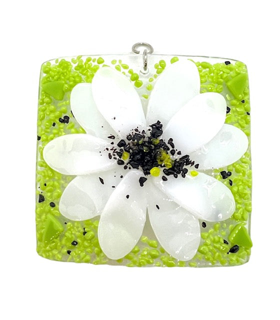 Glass Cover- Fused Flower (White) – Switchables