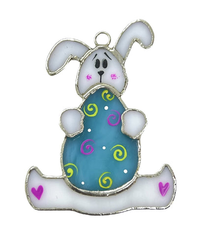 Glass Cover- Easter Bunny and Egg