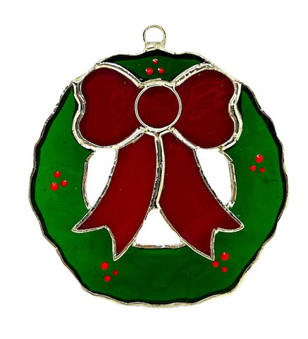 Glass Cover- Holiday Wreath