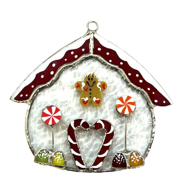 Glass Cover- Gingerbread House
