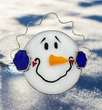 Glass Cover- Snowball with Earmuffs