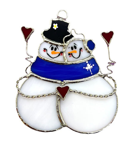 Glass Cover- Snow Couple in Love