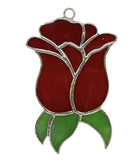 Glass Cover- Red Rose