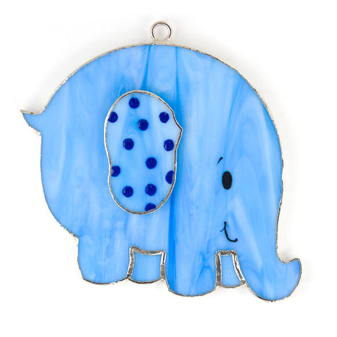 Glass Cover- Elephant, Blue