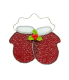 Glass Cover- Red Holiday Mittens