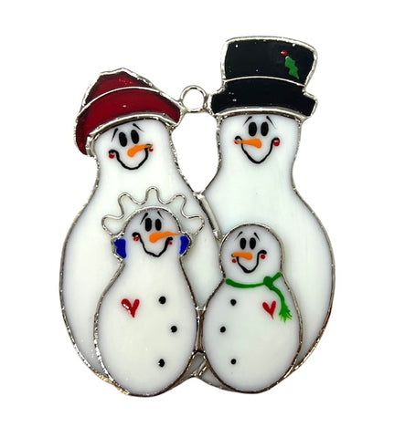 Glass Cover- SnowFamily 2 babies