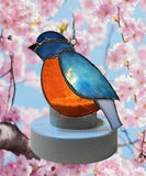 Glass Cover- Blue Bird / Robin