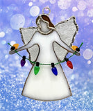Glass Cover- The Angel Gabriel w/ Christmas Lights (NOT an interchangeable Swag of Lights)