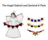 Glass Cover- The Angel Gabriel and Garland 4-Pack