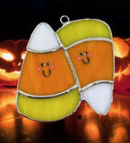 Glass Cover- Candy Corn